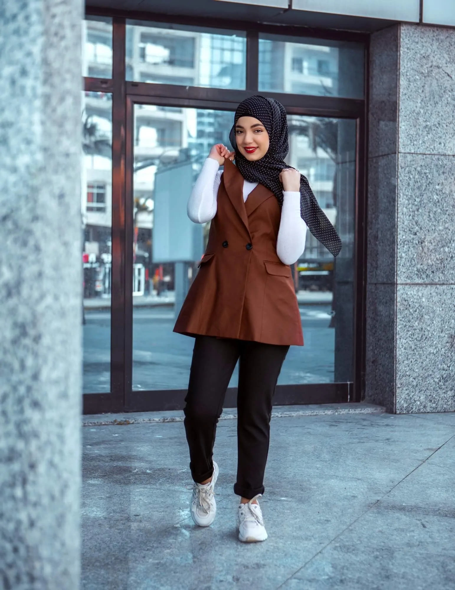 GILET TAILLEUR EN MARRON