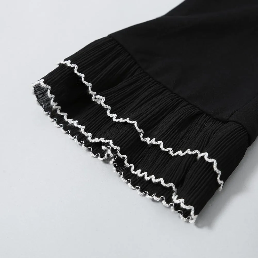 Girls Solid Ruffle Flare Pants Wholesale Girls Clothing