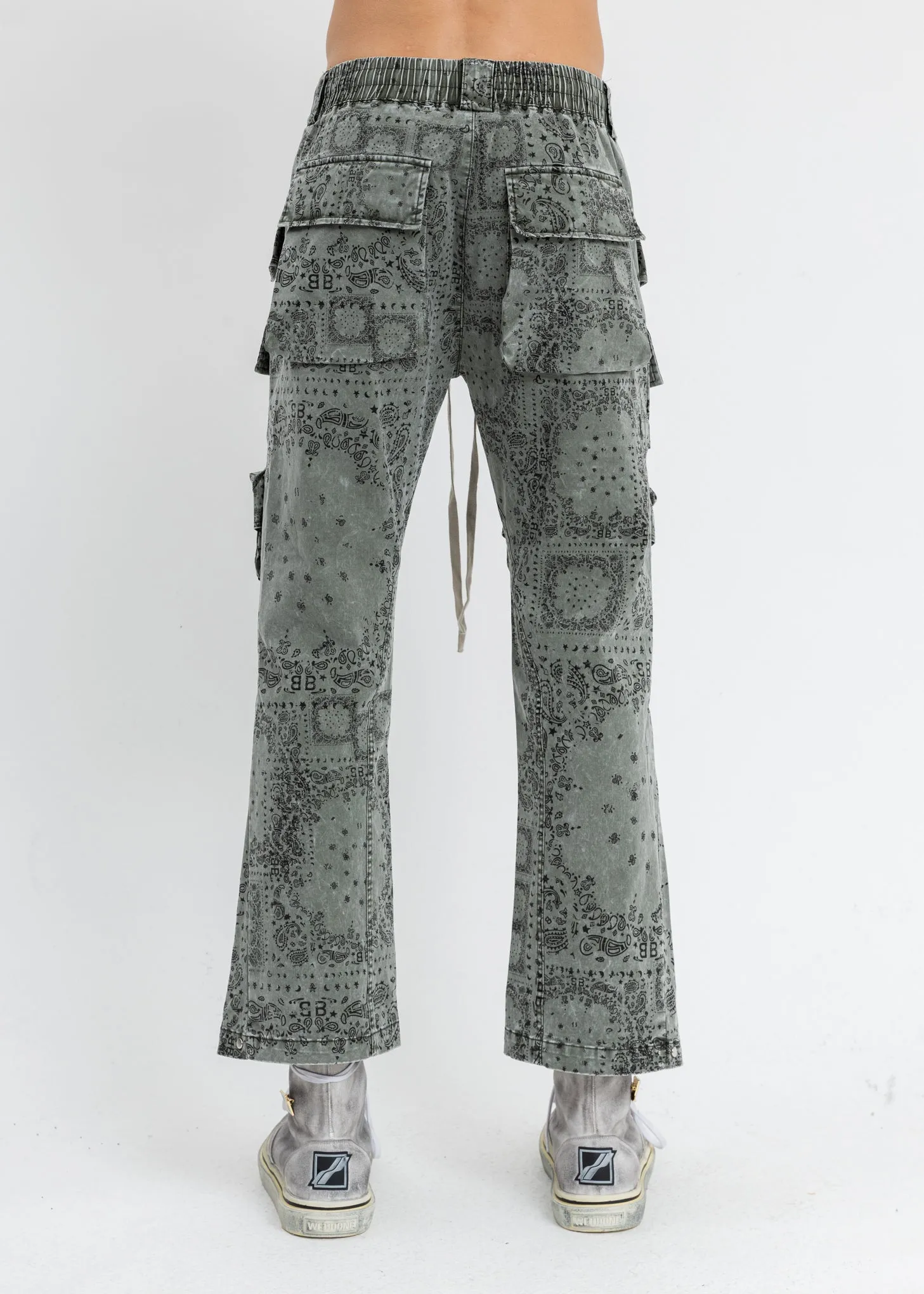 Grey Bandana Tie Dye Pants