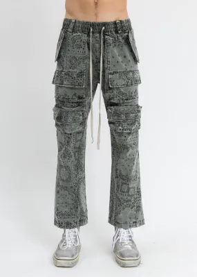 Grey Bandana Tie Dye Pants