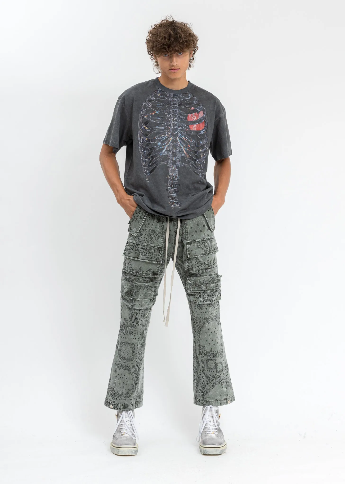 Grey Bandana Tie Dye Pants