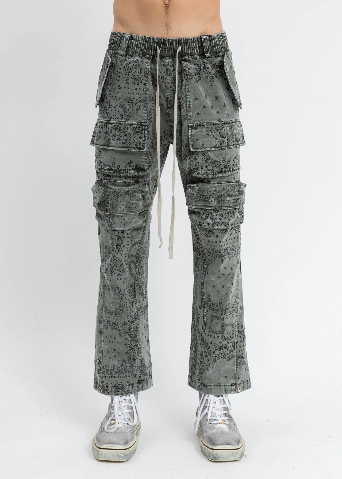 Grey Bandana Tie Dye Pants