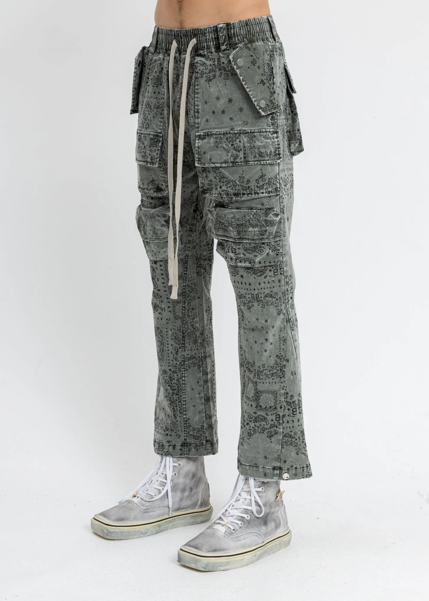 Grey Bandana Tie Dye Pants