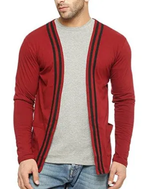 Gritstones Round Neck Full Sleeve Men'S Shrug GSFSSHG1304MRNBLK