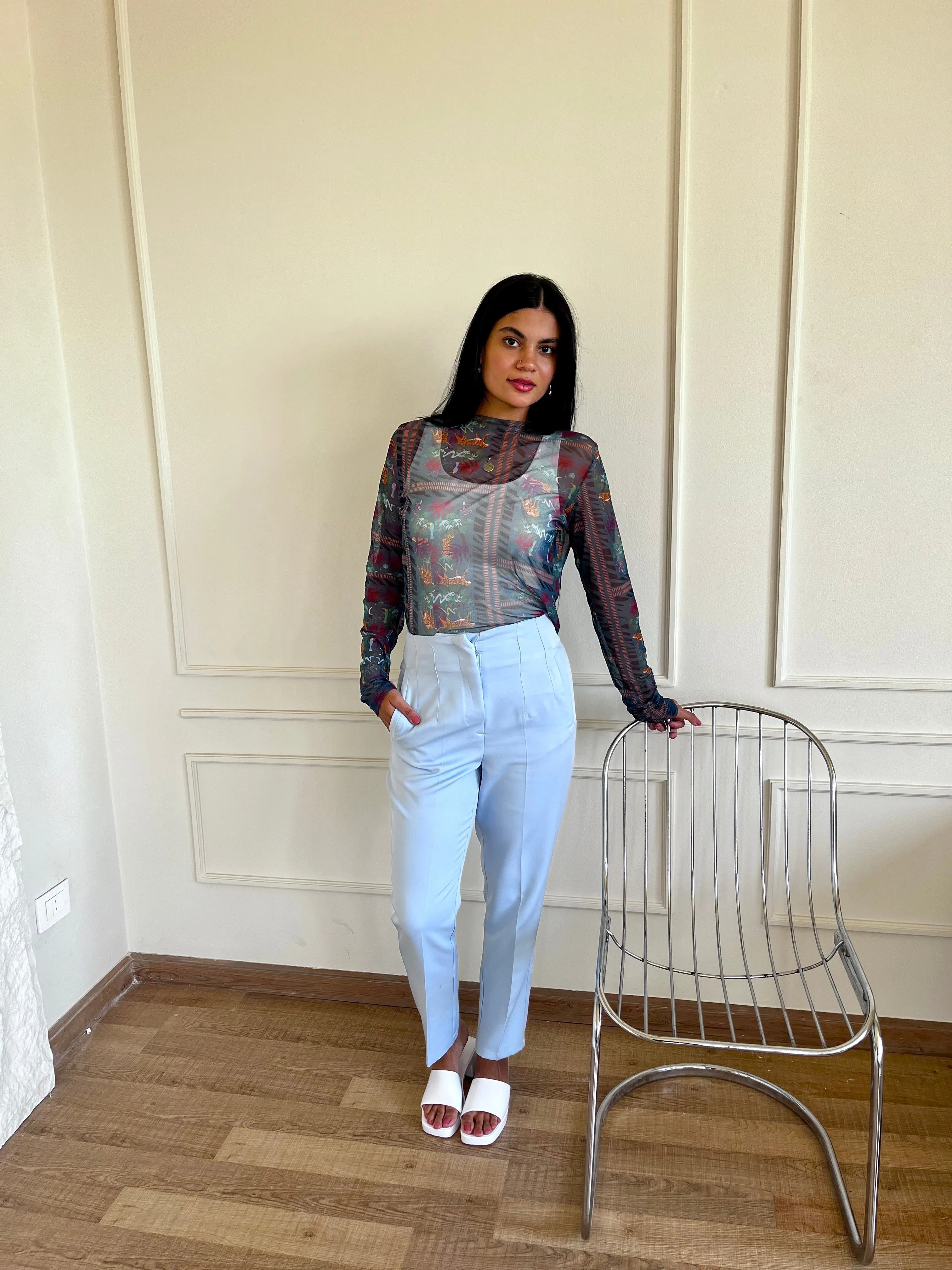 HIGH WAIST PANTS BABYBLUE