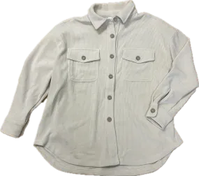 Ivory Corduroy Button Up Shacket