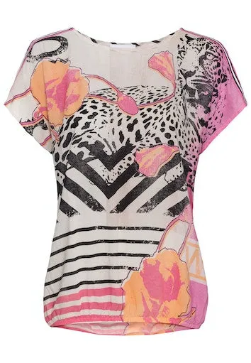 Just White J2986/225 Light Pink Pattern Top