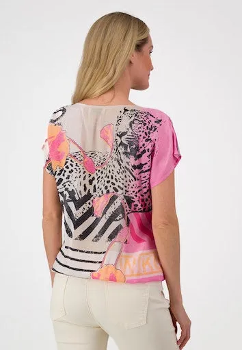 Just White J2986/225 Light Pink Pattern Top