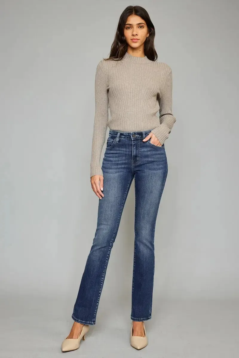 KanCan Medium Wash High Rise Skinny Bootcut Jeans