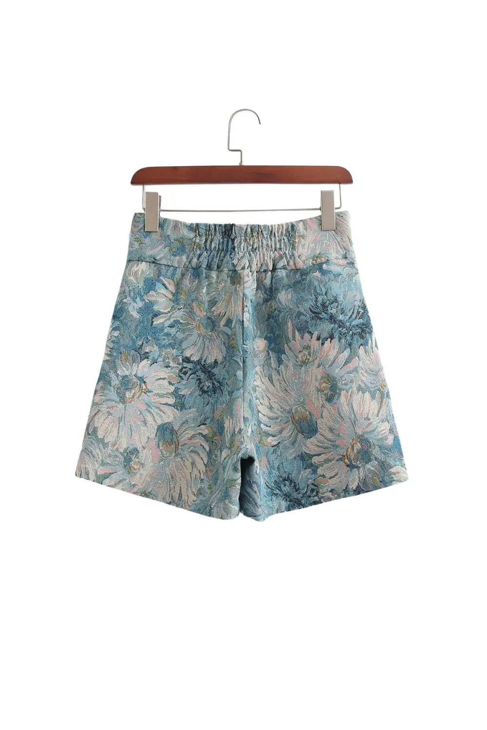 'Karina' Brocade High Waist Shorts