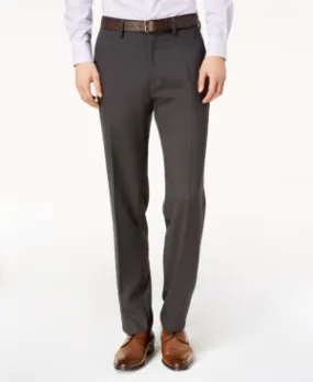 Kenneth Cole Reaction Mens Regular fit Dress Pants 32 / 29 Grey Solid Stretch
