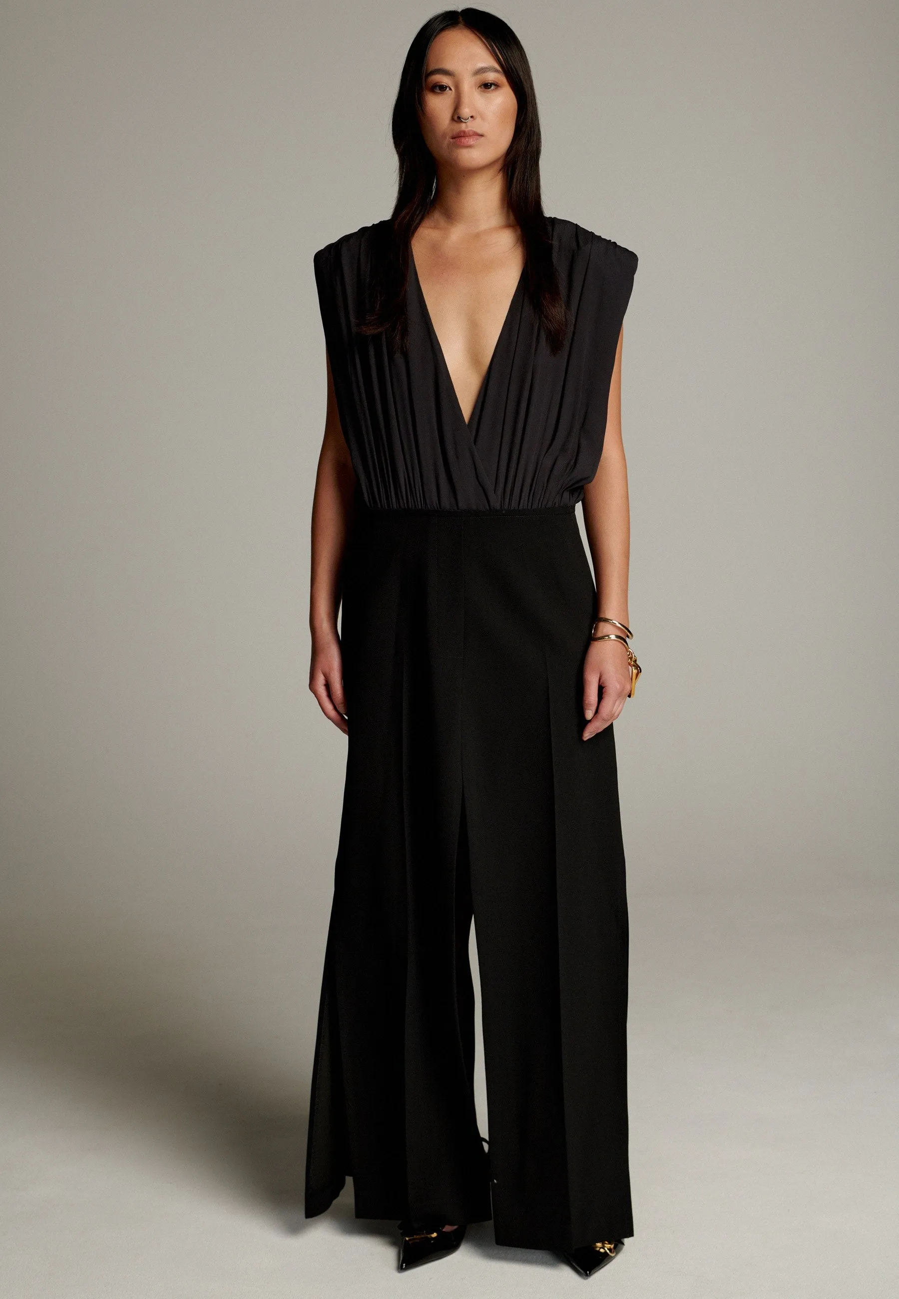 Lane Wrapped Pant Deconstructed Dress Black