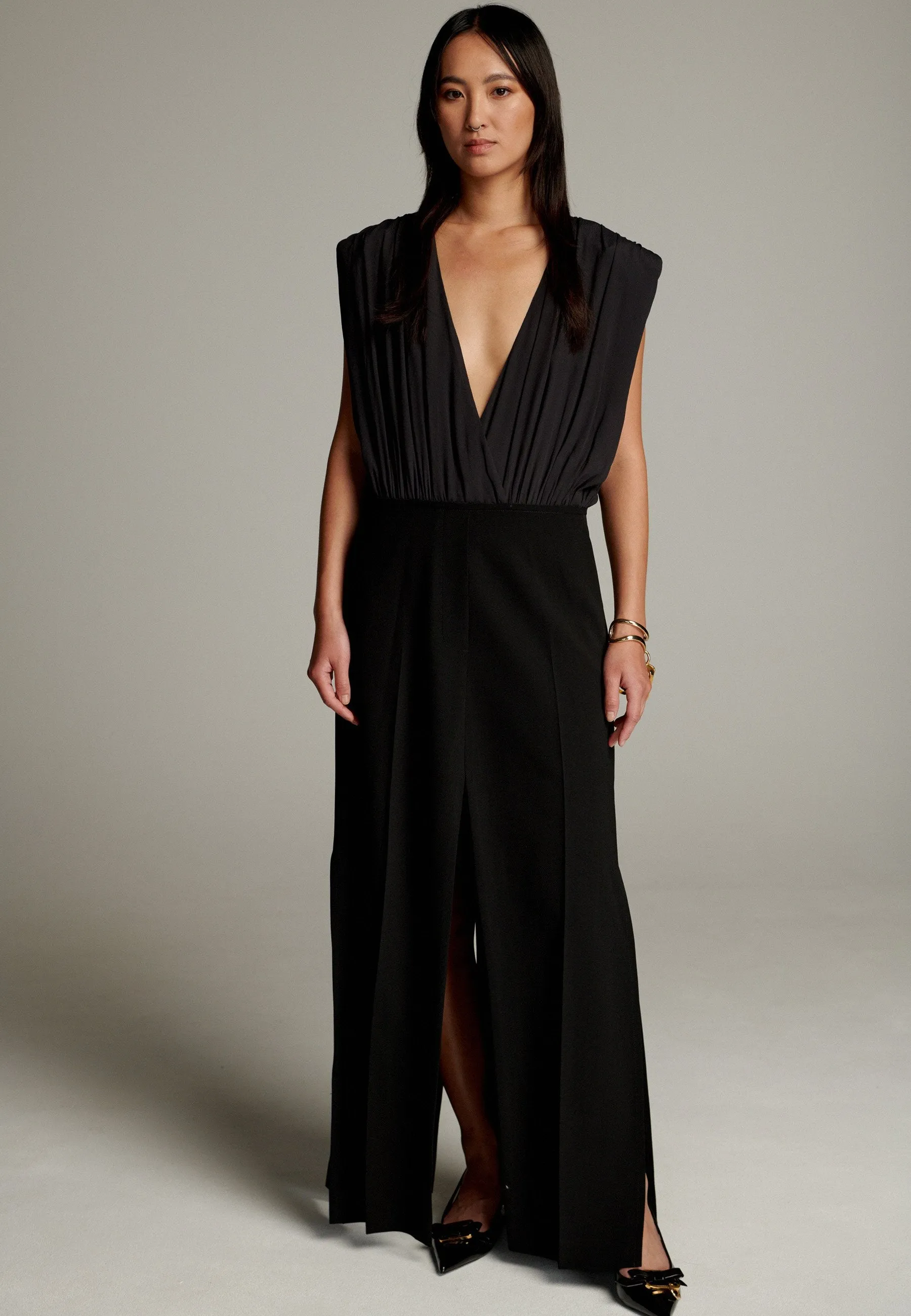 Lane Wrapped Pant Deconstructed Dress Black