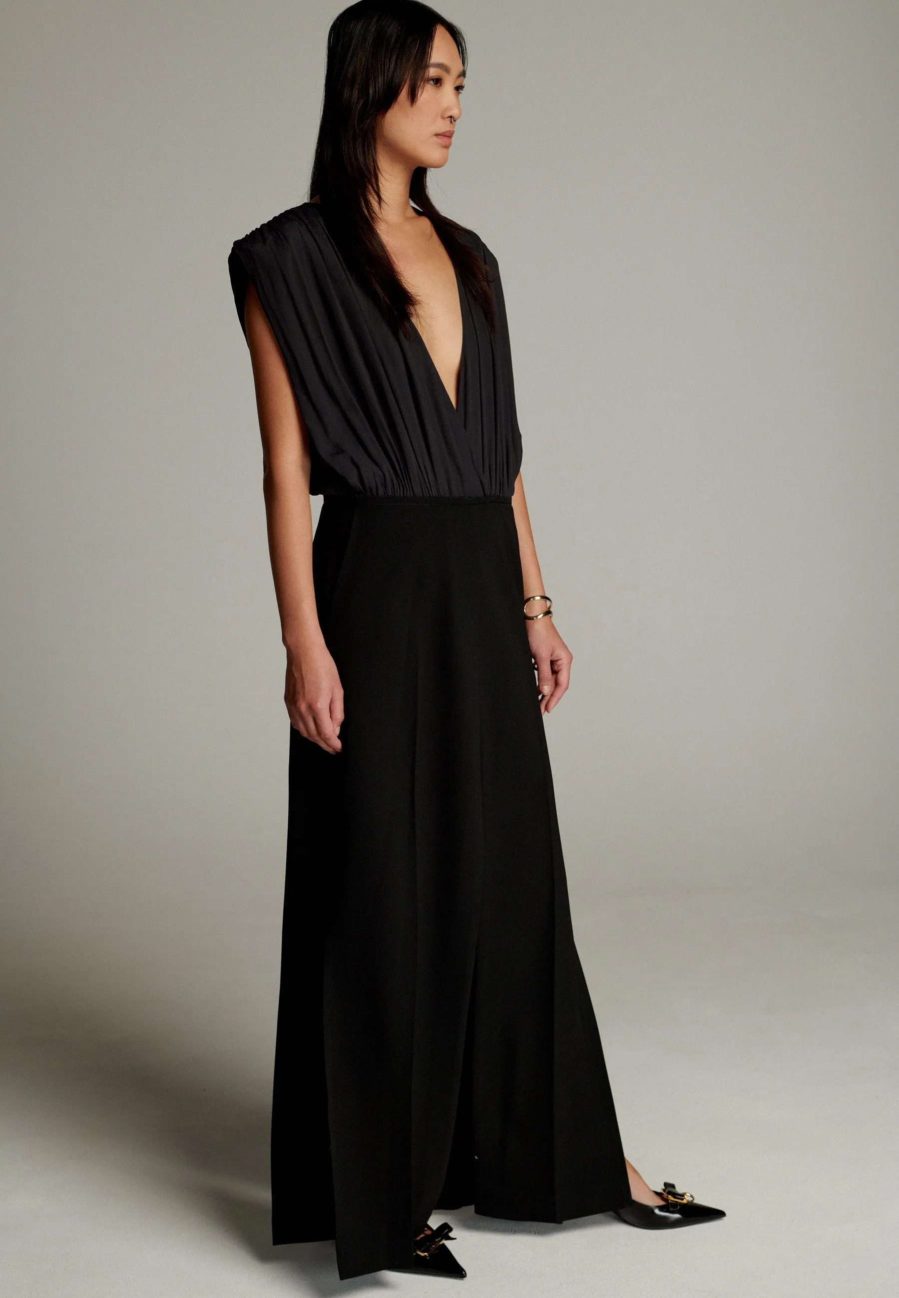 Lane Wrapped Pant Deconstructed Dress Black