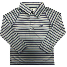 LONGSLEEVES STRIPED POLO (BLUE, GREEN, ABYSS)