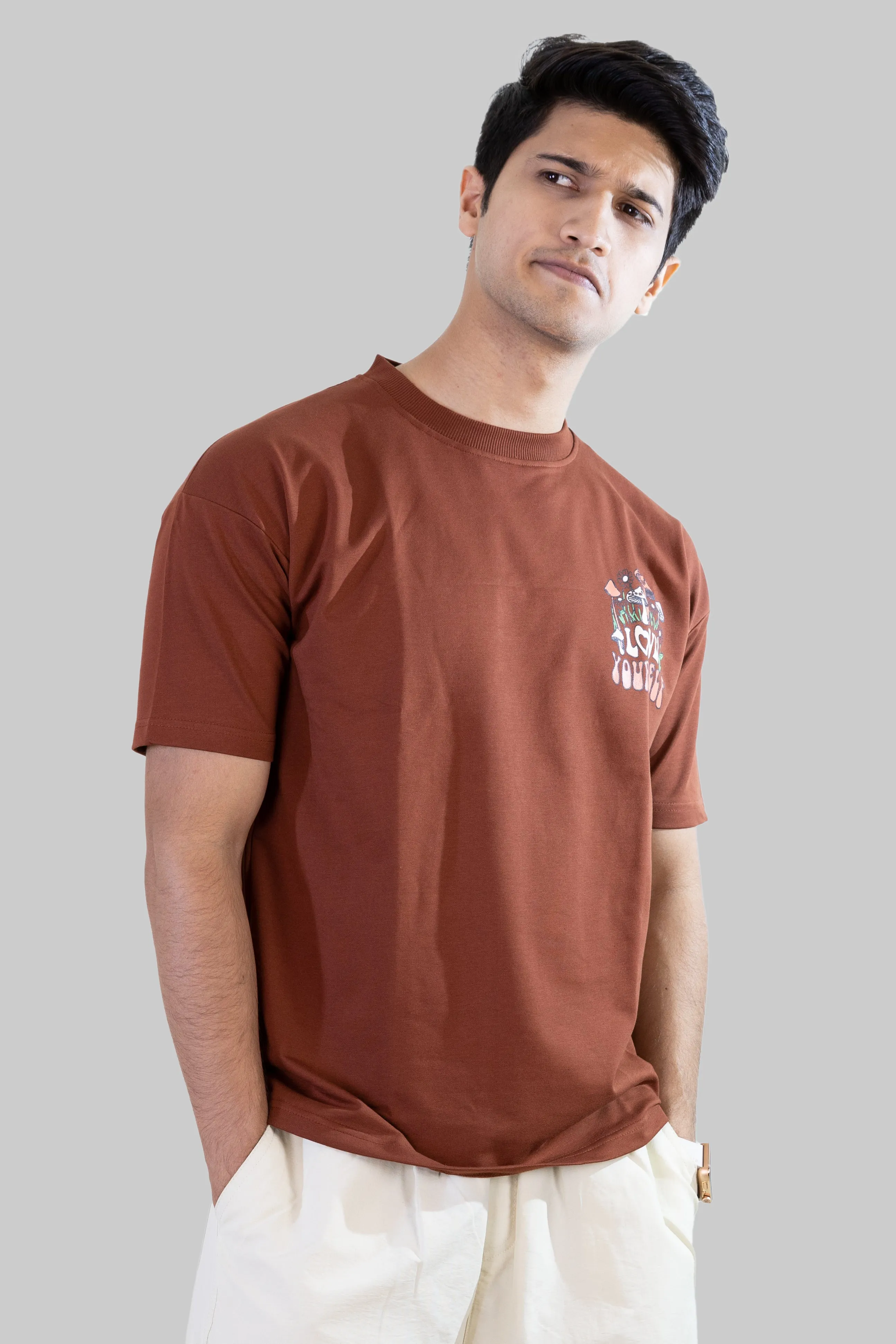 Love Yourself T-shirt: Brick Red