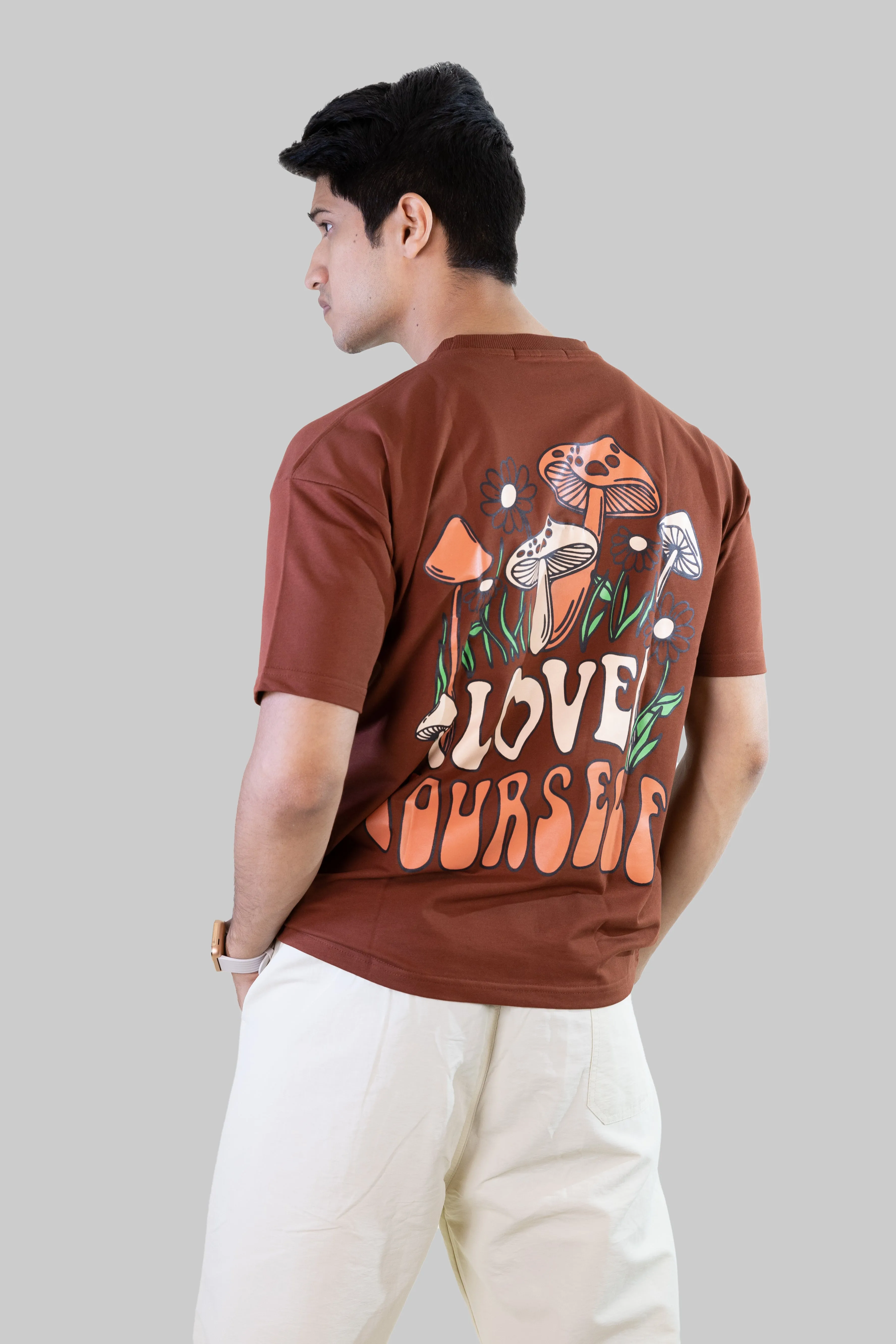 Love Yourself T-shirt: Brick Red