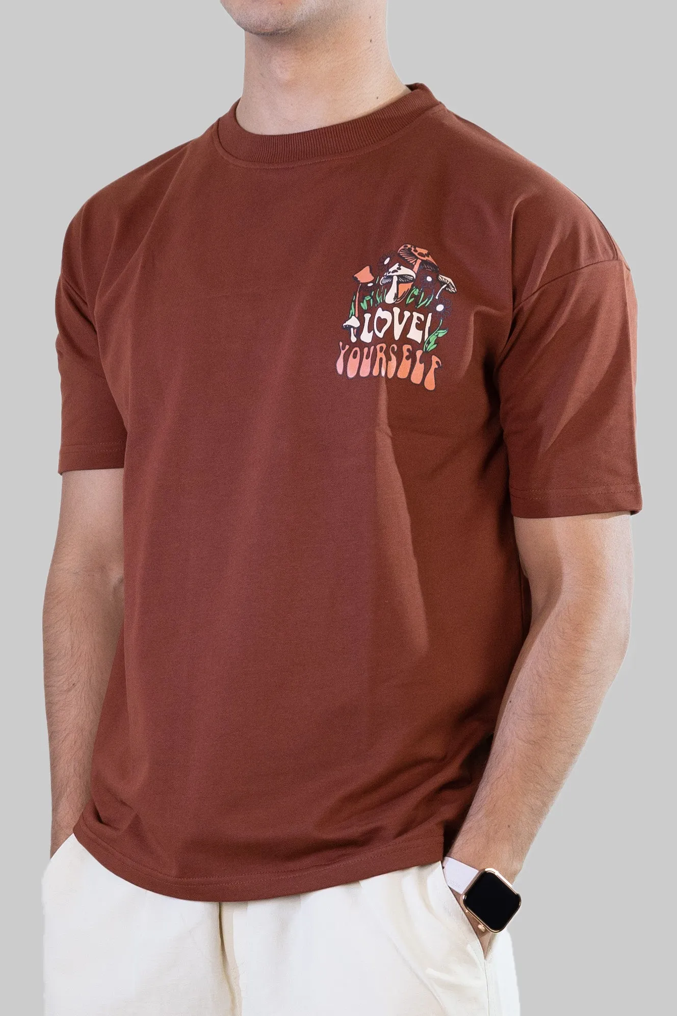 Love Yourself T-shirt: Brick Red
