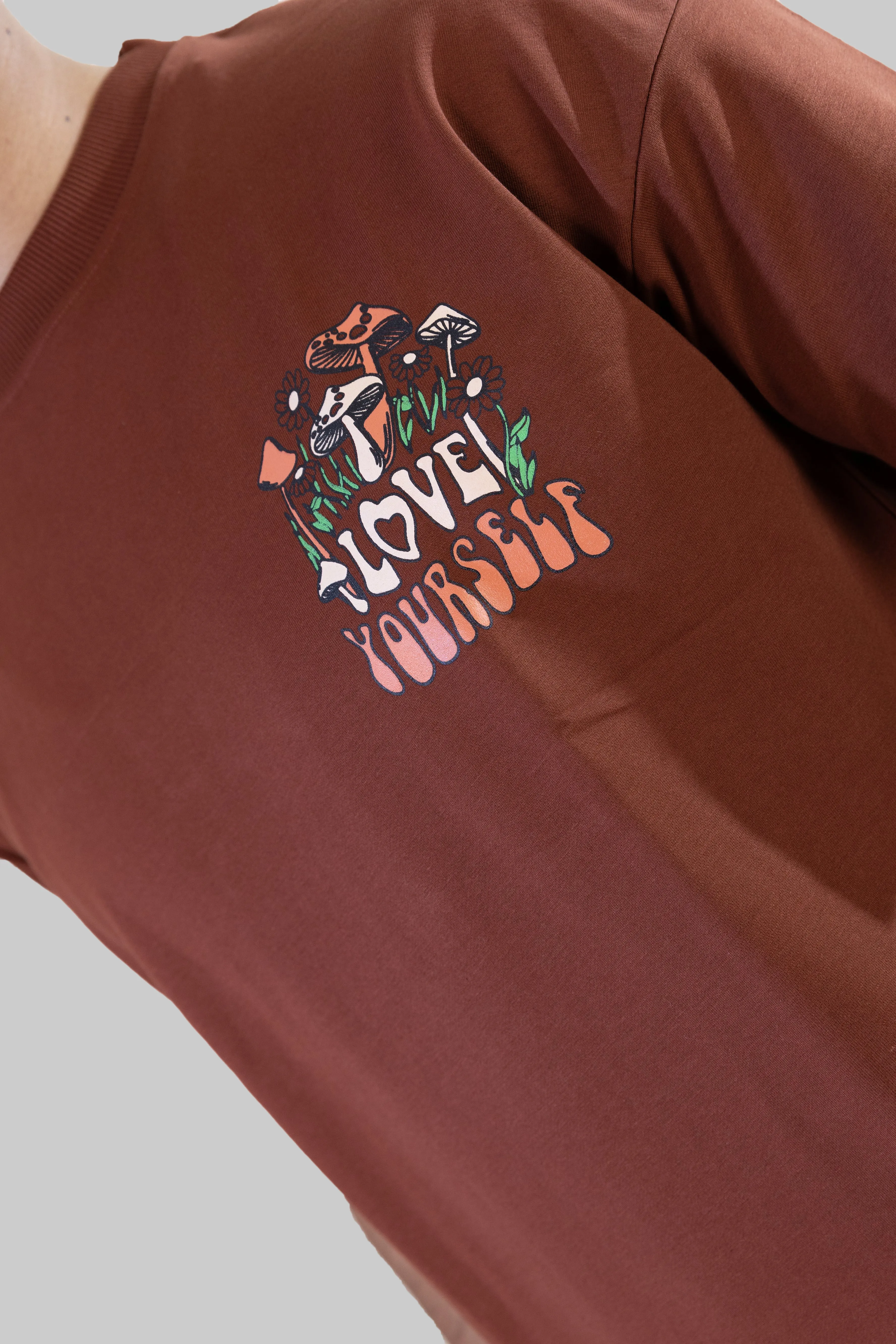 Love Yourself T-shirt: Brick Red