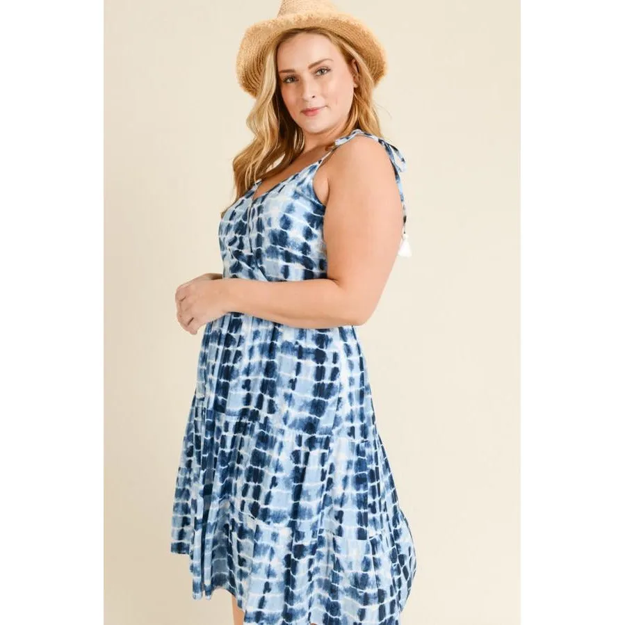 Malibu Blue Tie-Dye Dress