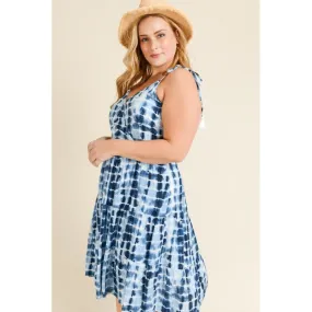 Malibu Blue Tie-Dye Dress
