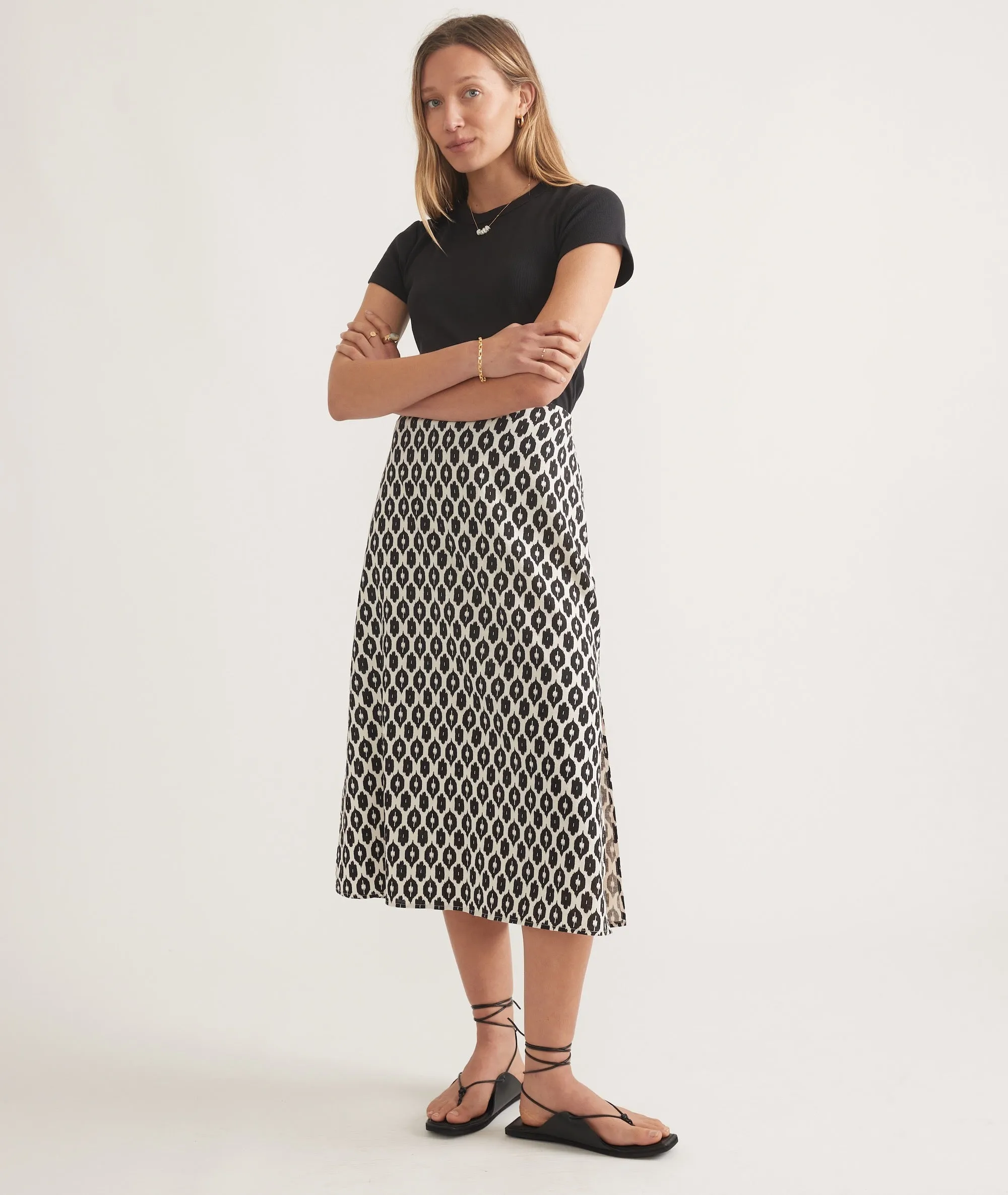 Marine Layer Ryan Midi Slip Skirt