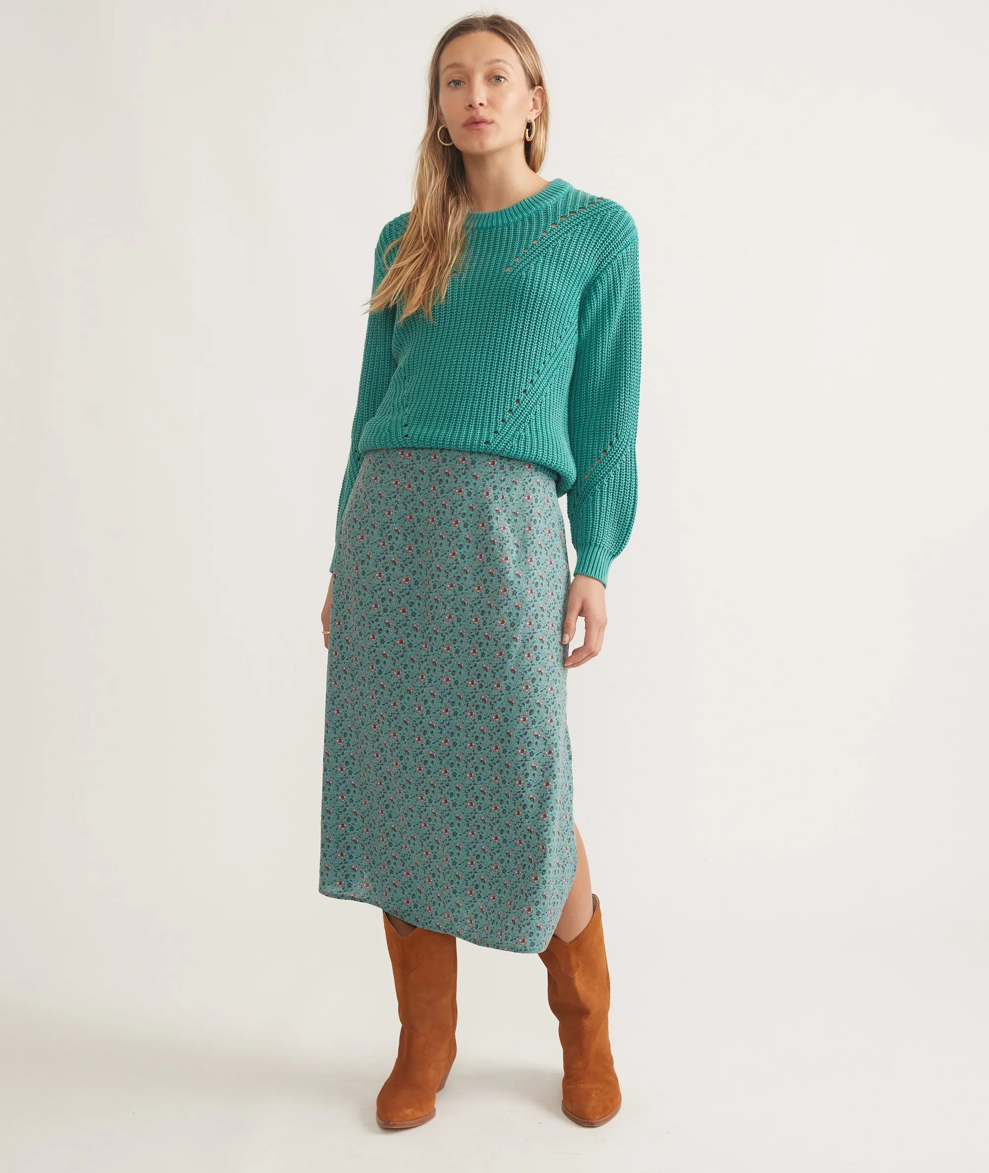 Marine Layer Ryan Midi Slip Skirt