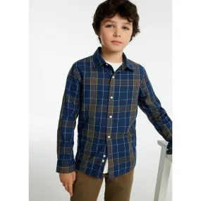 Mayoral Older Boys Blue Checked Shirt 7110