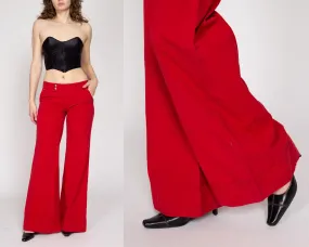 Medium Y2K Red Low Rise Wide Leg Flares