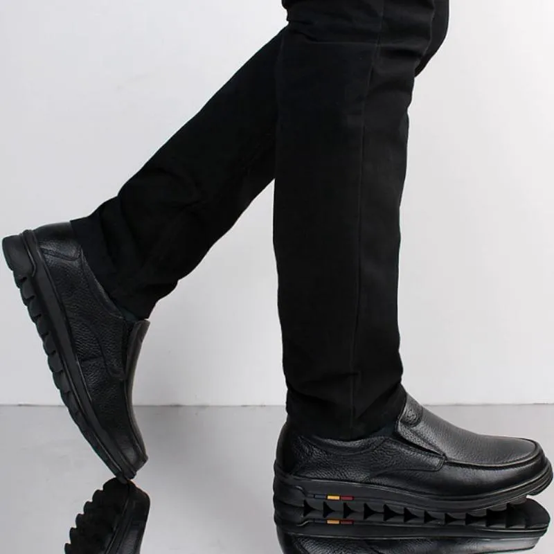 Men's Genuine Leather Loafers | Plus Size