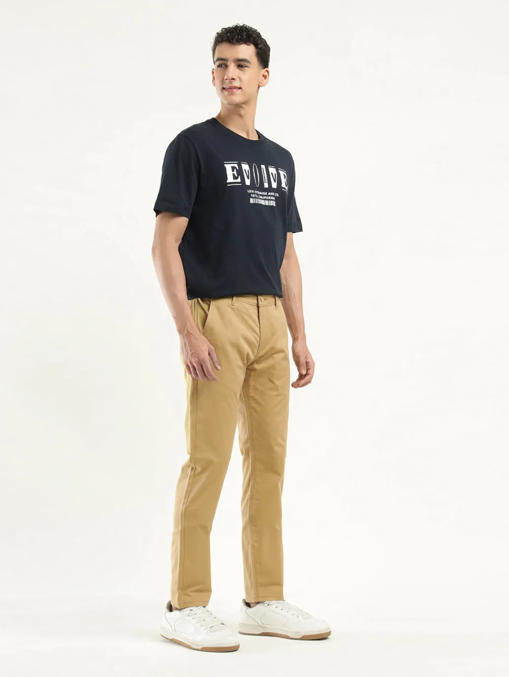 Men's Khaki Slim Fit Chinos