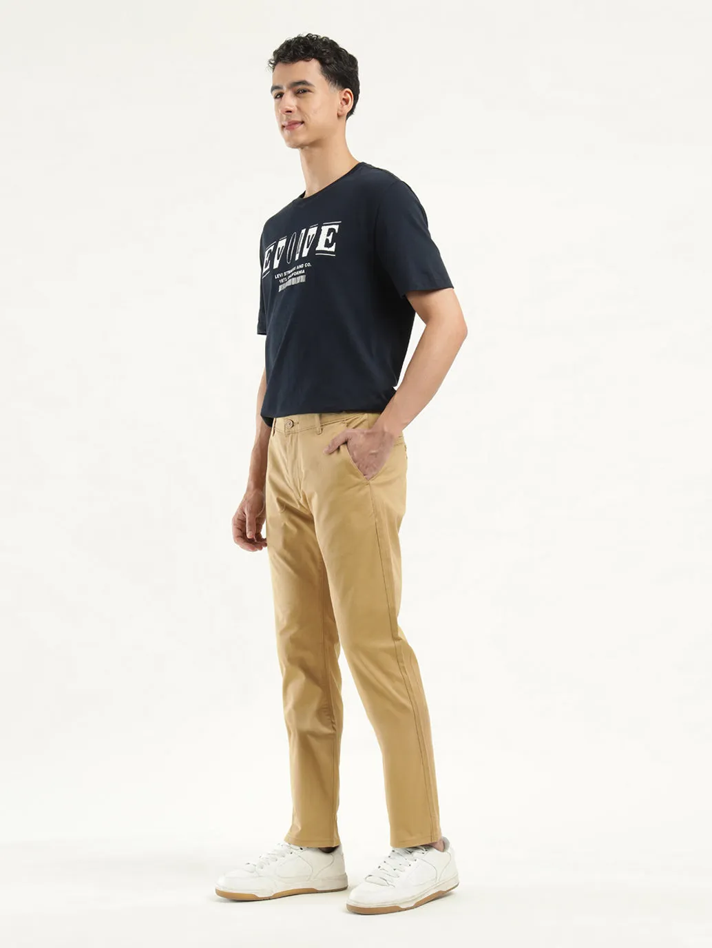 Men's Khaki Slim Fit Chinos
