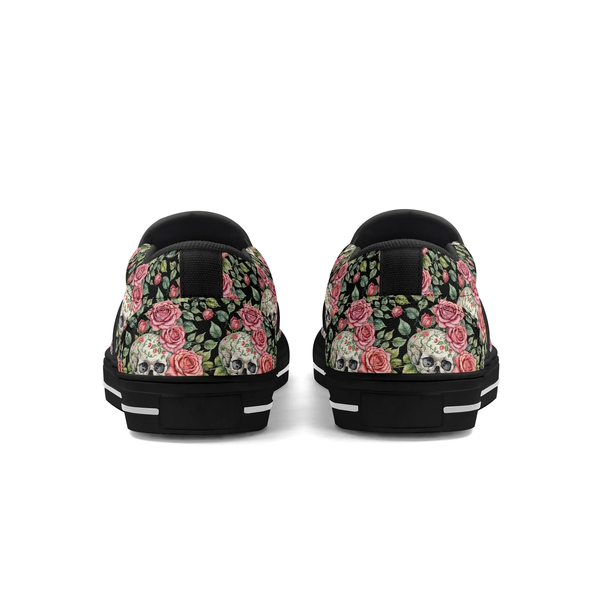 Mens Pink Skull Rubber Slip On Shoes