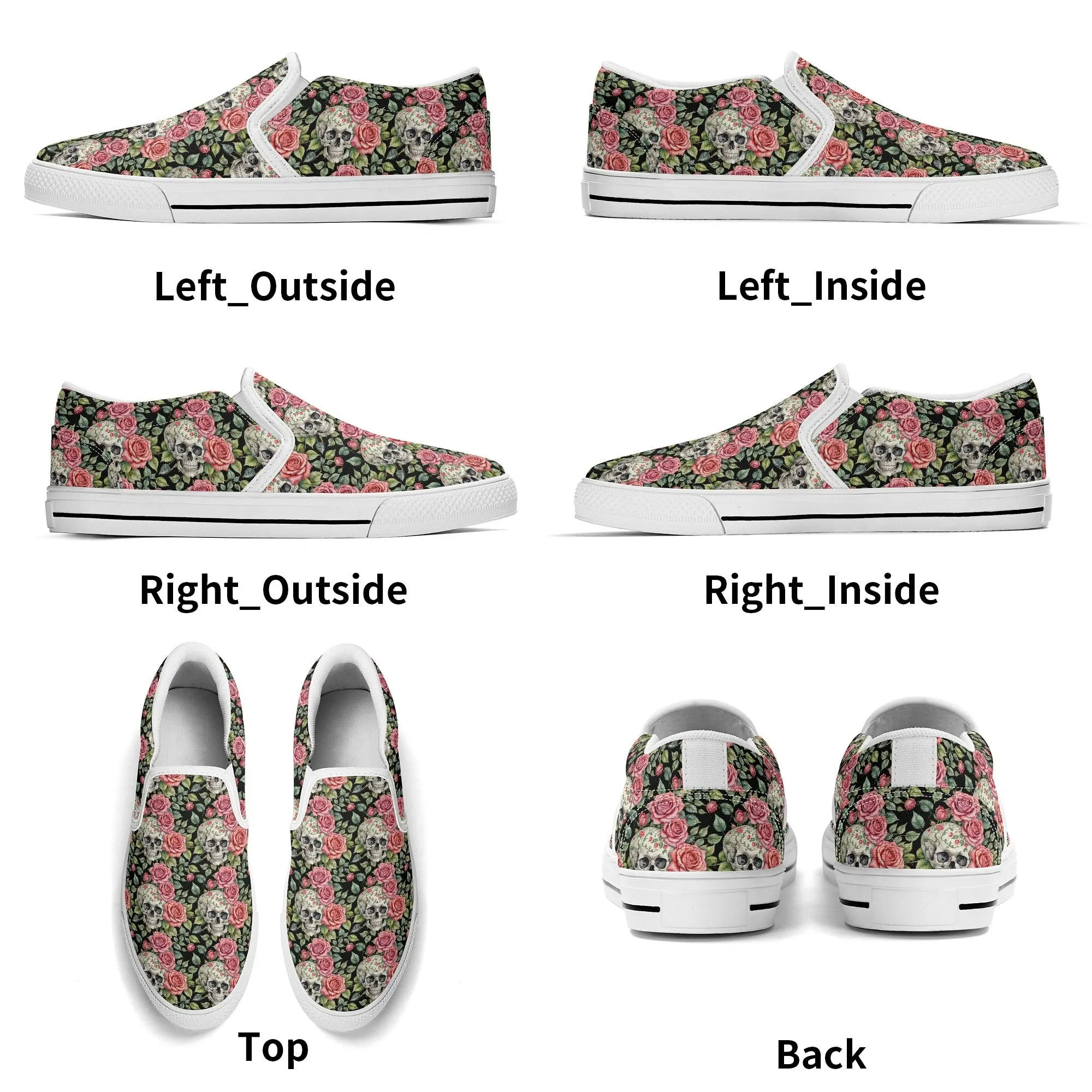 Mens Pink Skull Rubber Slip On Shoes