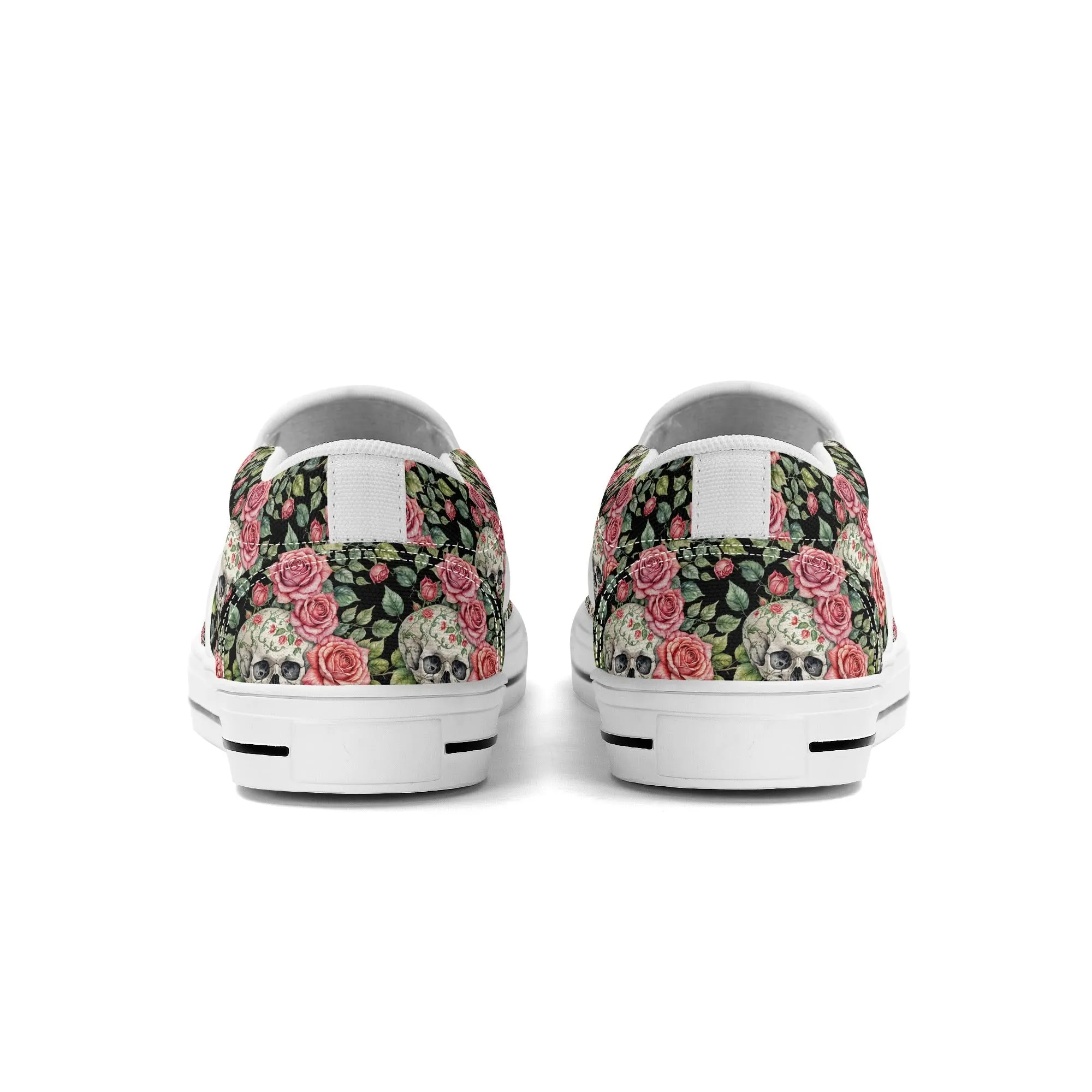 Mens Pink Skull Rubber Slip On Shoes