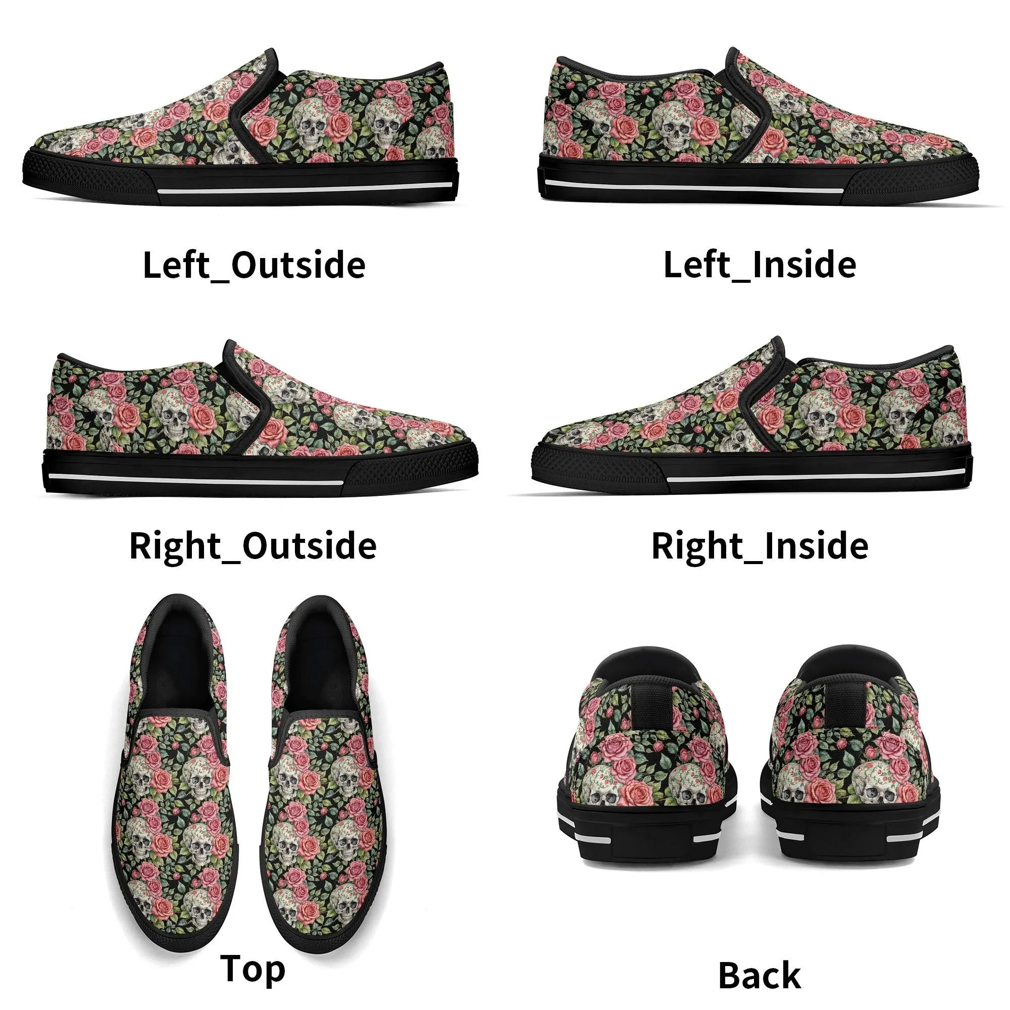 Mens Pink Skull Rubber Slip On Shoes