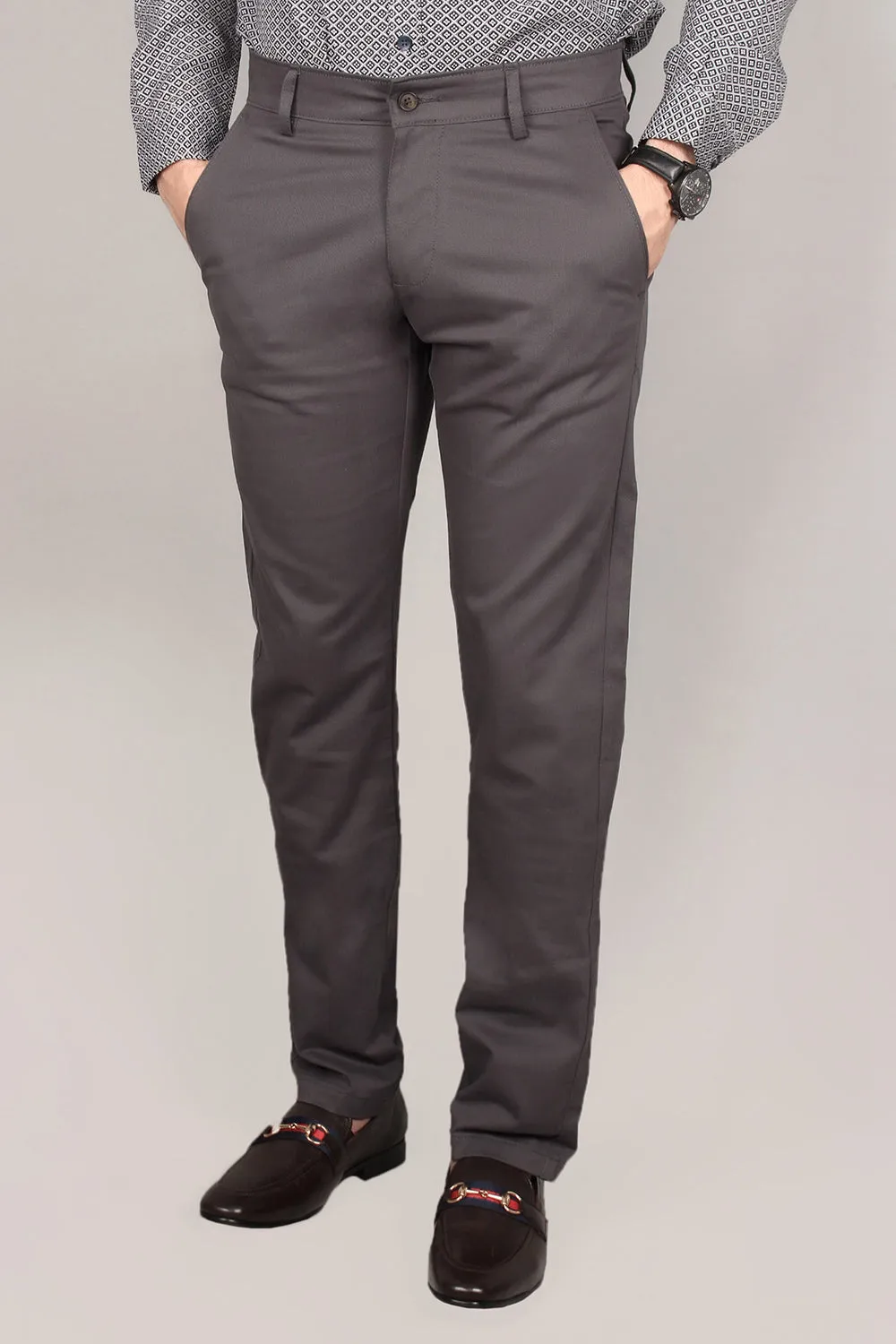 Men's "JASHUS" Plain Chino Casual Pant