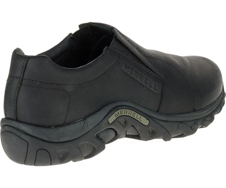 Merrell Men's Jungle Moc Slip Ons- Black Leather