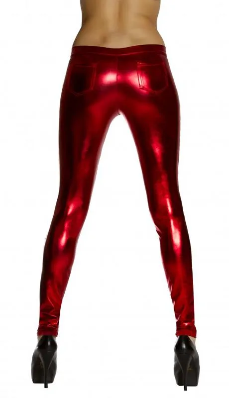 Metallic Button Front Pants 5-colors 3175