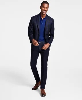 Michael Kors Men's Classic Fit Wool Blend Sport Coat Charcoal Navy 40S
