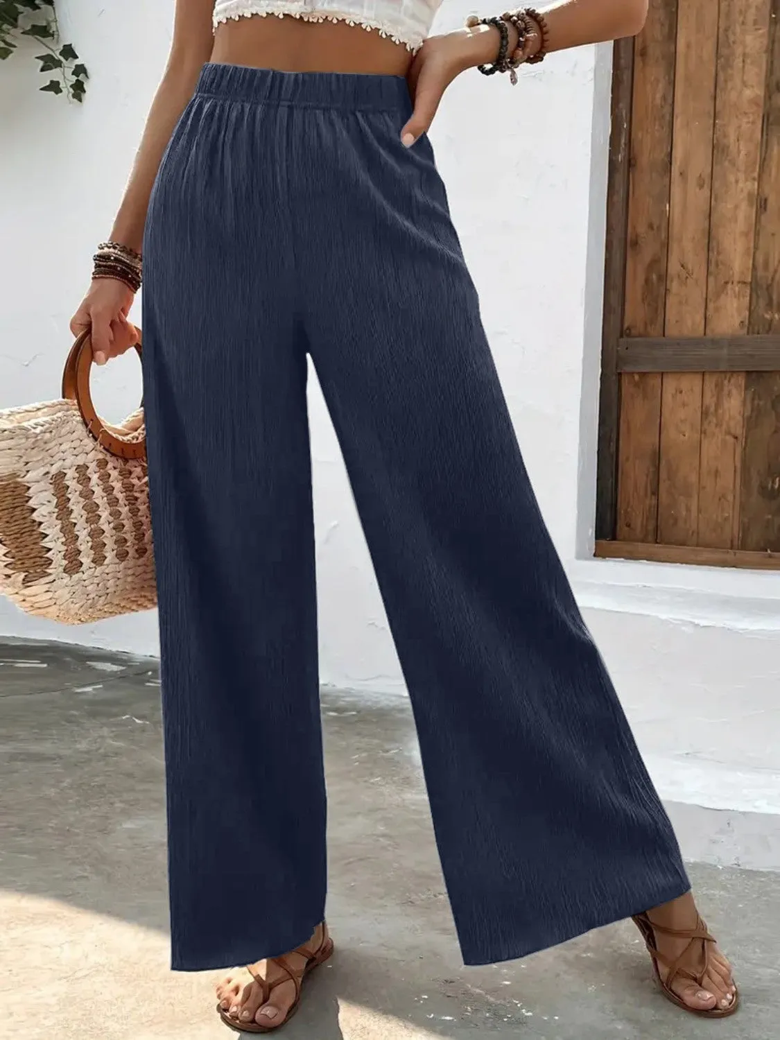 Modern Full Size High Waist Wide Leg Pants