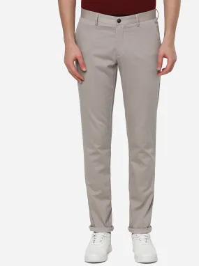 Off-White Checked Uno Fit Casual Trouser | JadeBlue