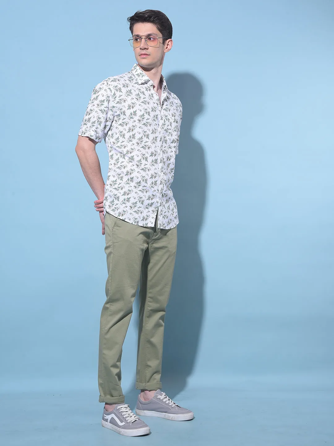 Olive Chinos Trousers