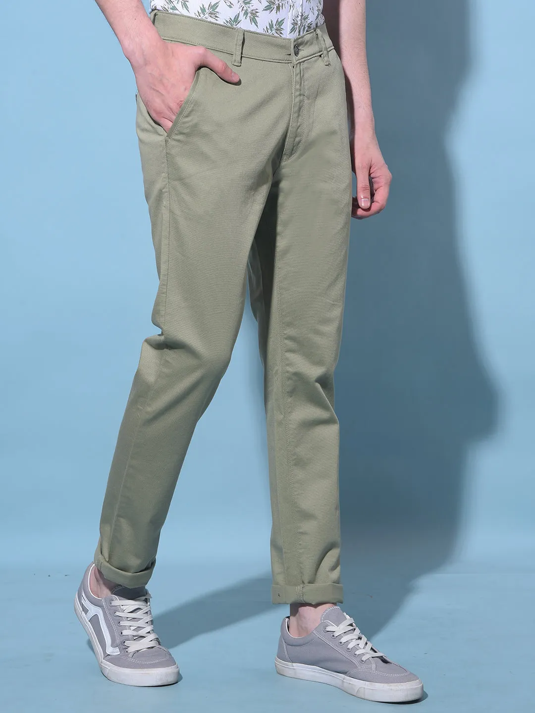Olive Chinos Trousers