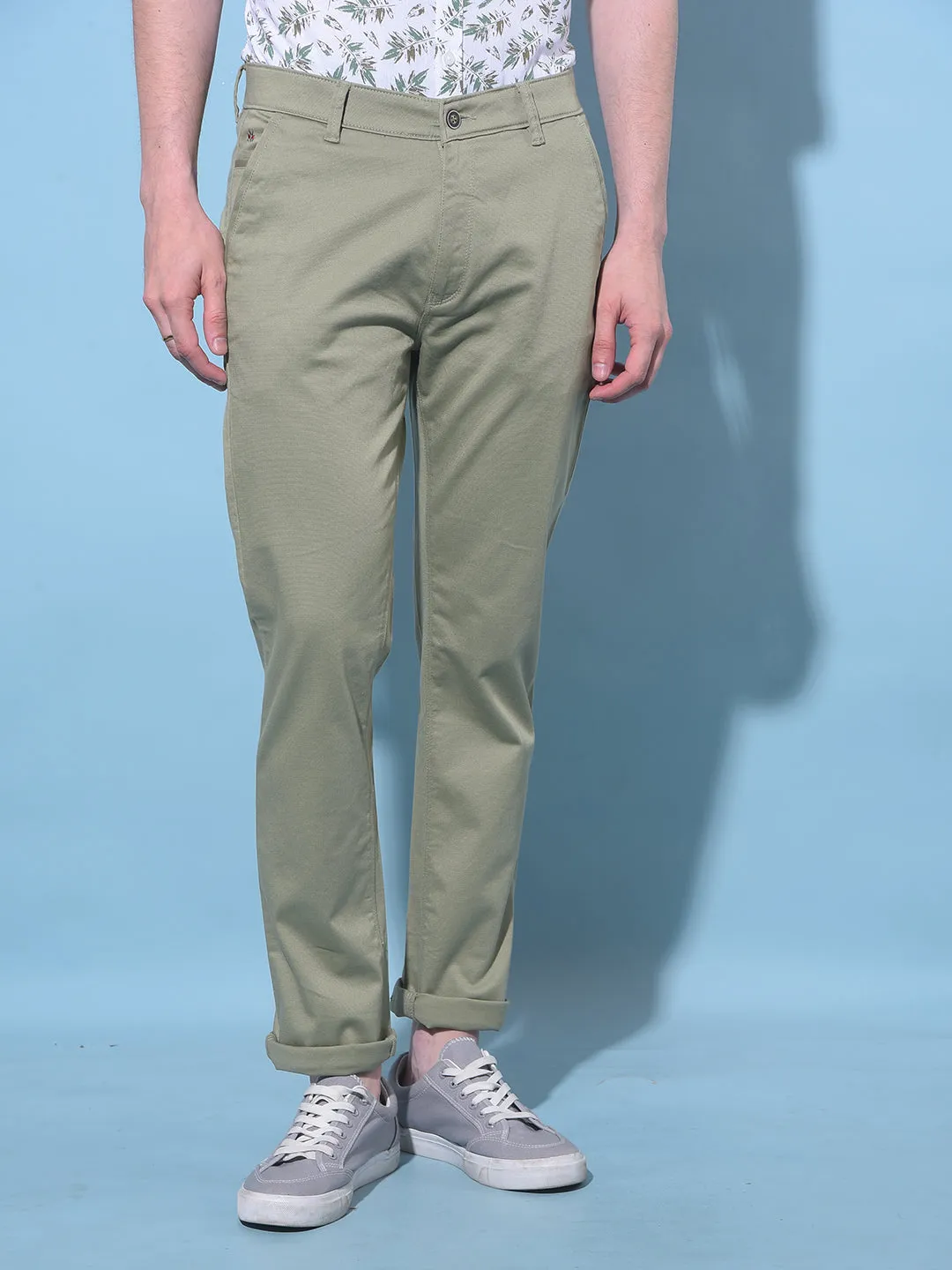 Olive Chinos Trousers