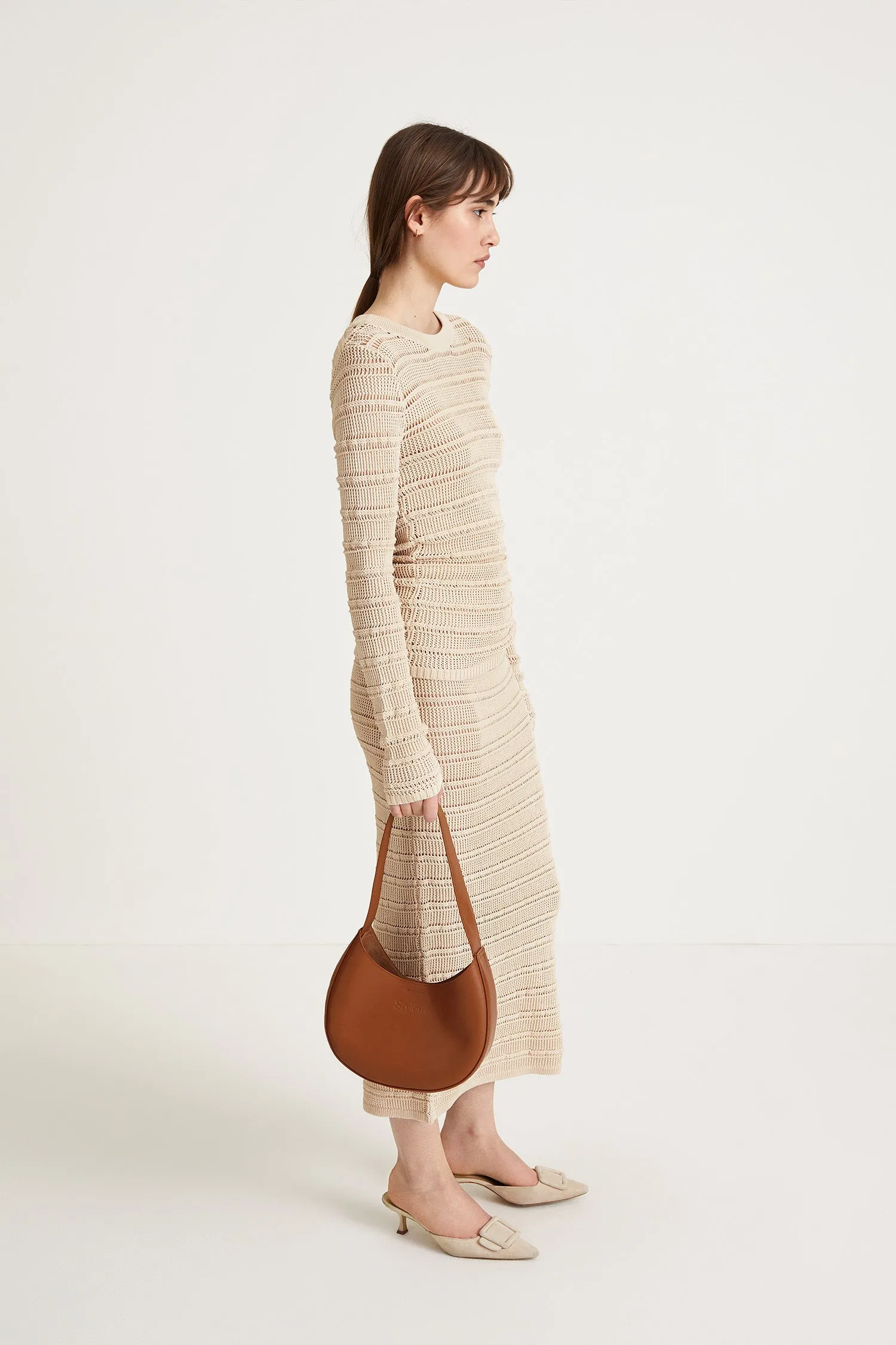 PERLA CROCHET SKIRT - CREAM