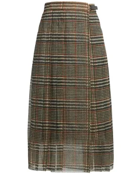 Plaid Midi Skirt