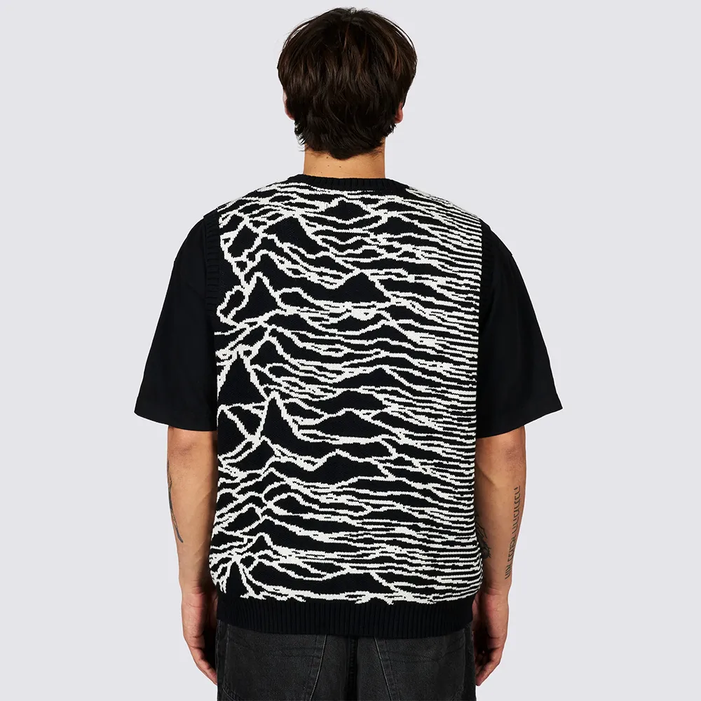 PLEASURES - INTERZONE SWEATER VEST BLACK