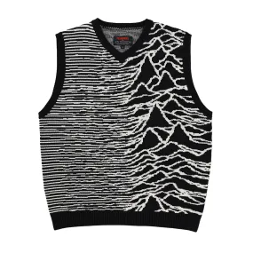 PLEASURES - INTERZONE SWEATER VEST BLACK