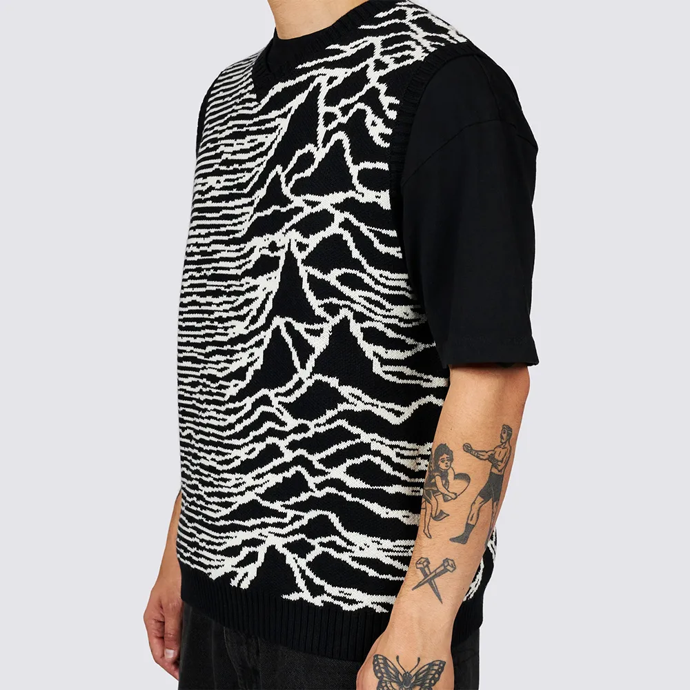PLEASURES - INTERZONE SWEATER VEST BLACK